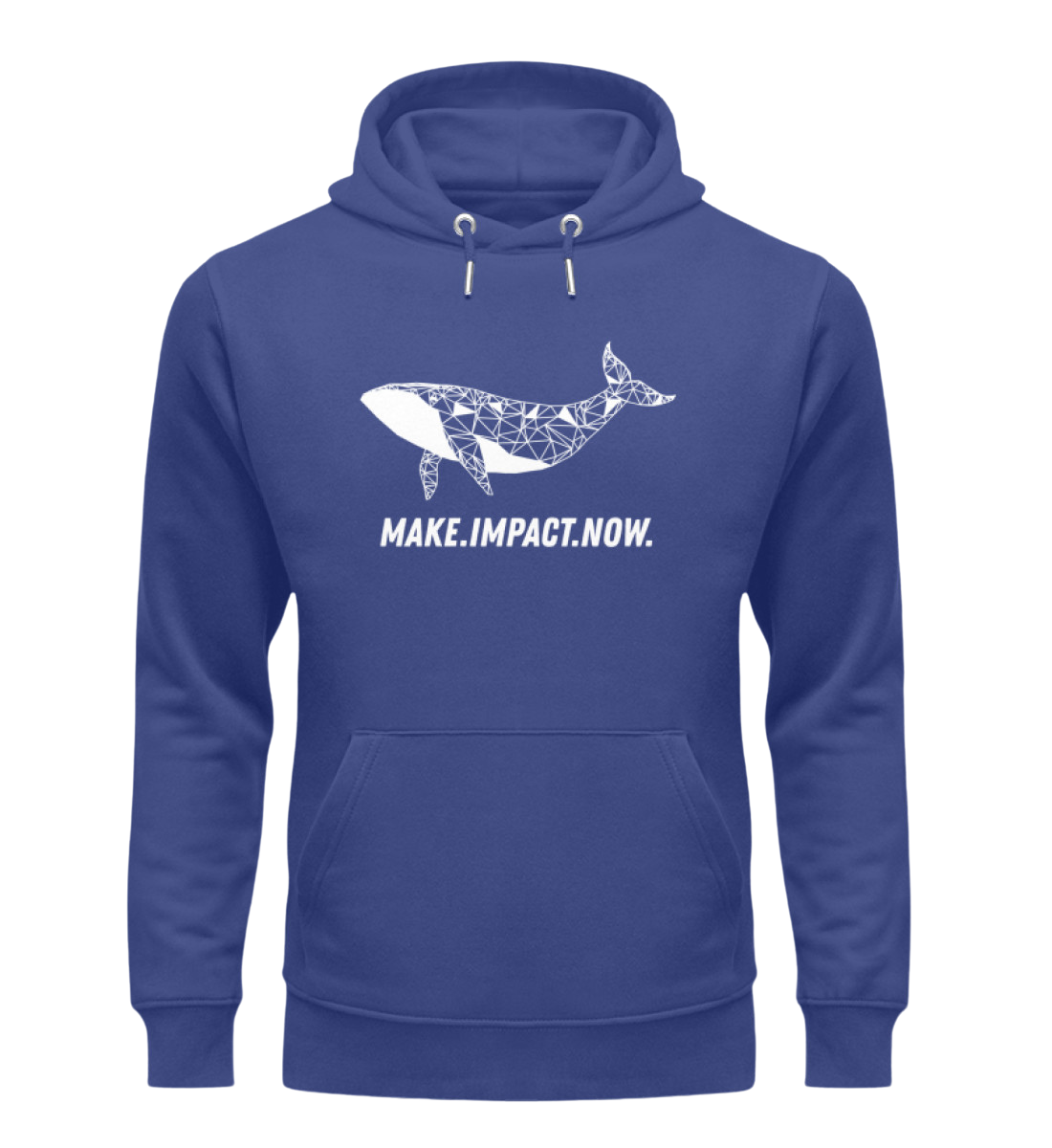 Impact Whale - Herren Premium Organic Hoodie - Worker Blue - Make.Impact.Now. - Polygon