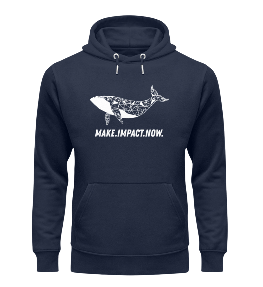 Impact Whale - Herren Premium Organic Hoodie - Blau - Whale.Lover.