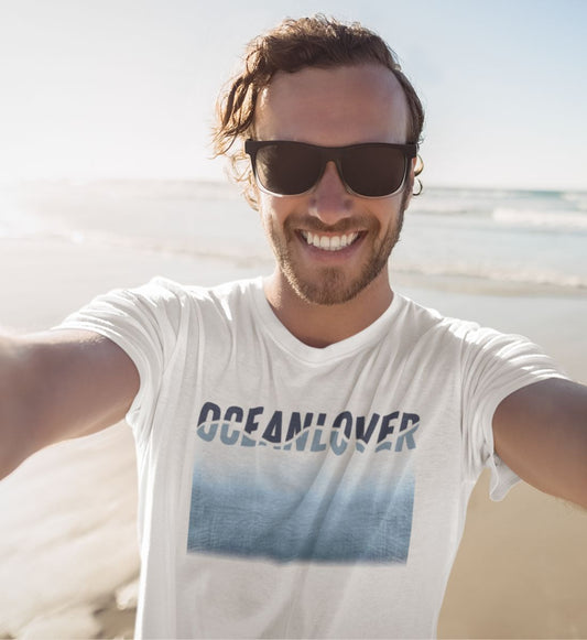 Oceanlover Infinity Blue - Herren Premium Organic T-Shirt - Ozean - Model